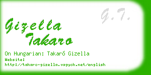gizella takaro business card